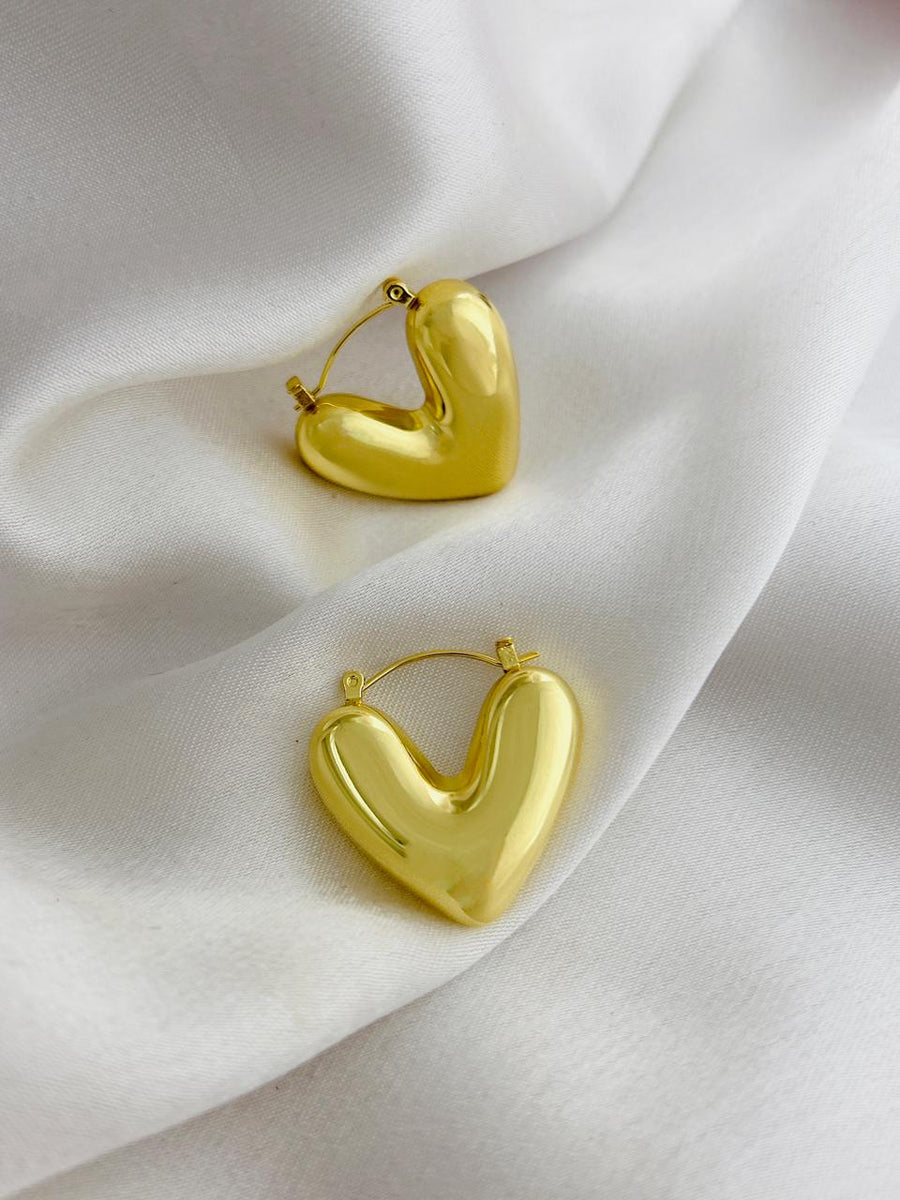 Aretes Corazón Chunky