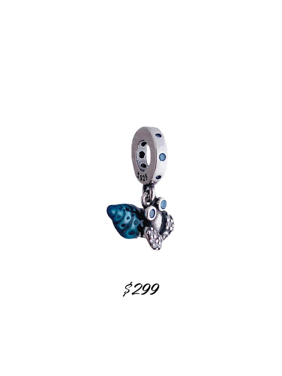 Charm Caracol Azul