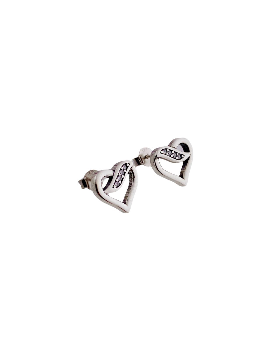 Aretes Corazones con Lazo